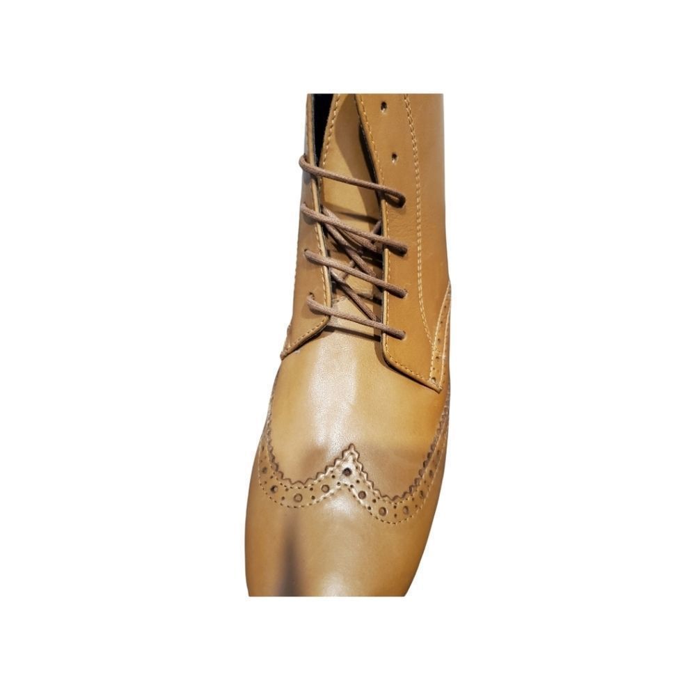 Barneys New York Tan Wingtip Boots - Picture 8 of 10